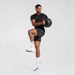 Gymshark Men’s Sport 5" 2 In 1 Shorts - Camo Onyx Grey/Black Size Small